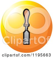Clipart Of A Round Chisel Tool Icon Royalty Free Vector Illustration