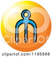 Clipart Of A Round Fork Hoe Tool Icon Royalty Free Vector Illustration