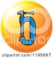 Poster, Art Print Of Round G Clamp Tool Icon