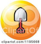 Clipart Of A Round Shovel Tool Icon Royalty Free Vector Illustration by Lal Perera