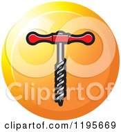 Clipart Of A Round Gimlet Tool Icon Royalty Free Vector Illustration
