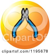 Clipart Of A Round Wire Cutters Tool Icon Royalty Free Vector Illustration