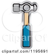 Clipart Of A Ball Pein Hammer Tool Icon Royalty Free Vector Illustration