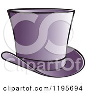 Clipart Of A Purple Top Hat Royalty Free Vector Illustration by Lal Perera