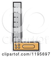 Clipart Of A Try Square Tool Icon Royalty Free Vector Illustration by Lal Perera