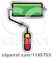 Clipart Of A Paint Roller Tool Icon Royalty Free Vector Illustration