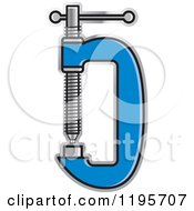 Clipart Of A G Clamp Tool Icon Royalty Free Vector Illustration by Lal Perera