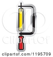Clipart Of A Hacksaw Tool Icon Royalty Free Vector Illustration