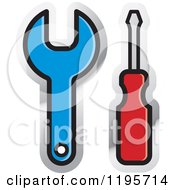 Poster, Art Print Of Spanner And Screwdriver Tool Icon