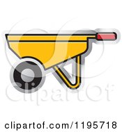 Clipart Of A Wheelbarrow Tool Icon Royalty Free Vector Illustration by Lal Perera