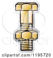 Clipart Of A Bolt And Nut Tool Icon Royalty Free Vector Illustration by Lal Perera