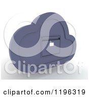 Clipart Of A 3d Cloud Computing Shut File Cabinet Royalty Free CGI Illustration by KJ Pargeter