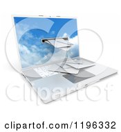 3d Laptop Computer With Mail Coming Through A Slot