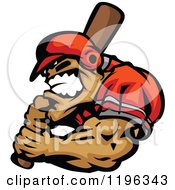Aggressive Strong Baseball Player Holding A Bat