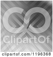 Clipart Of Grayscale Chevron Lines Forming An X On Brushed Metal Royalty Free CGI Illustration