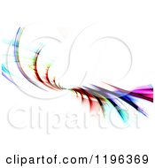 Colorful Abstract Fractal Spiraling Over White