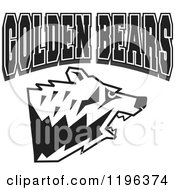 Poster, Art Print Of Black And White Golden Bears Text Over An Aggressive Bear Head