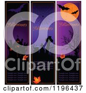 Poster, Art Print Of Vertical Halloween Banners With Sample Text