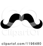 Clipart Of A Black Moustache 24 Royalty Free Vector Illustration