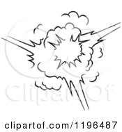 Poster, Art Print Of Black And White Comic Burst Explosion Or Poof 16