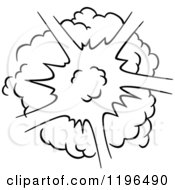 Clipart Of A Black And White Comic Burst Explosion Or Poof 20 Royalty Free Vector Illustration