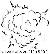 Poster, Art Print Of Black And White Comic Burst Explosion Or Poof 18