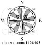 Black And White Compass Rose 3
