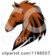 Poster, Art Print Of Tough Brown Horse Head In Profile