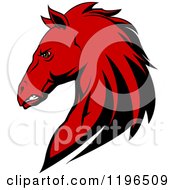 Poster, Art Print Of Tough Red Horse Head In Profile