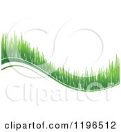 Clipart Of A Green Grass Wave 7 Royalty Free Vector Illustration