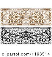 Poster, Art Print Of Ornate Brown And Black And White Arabic Borders