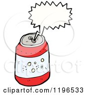 Cartoon Of A Soda Can Speaking Royalty Free Vector Illustration by lineartestpilot