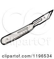 Cartoon Of An Exacto Knife Royalty Free Vector Illustration