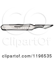 Cartoon Of An Exacto Knife Royalty Free Vector Illustration by lineartestpilot