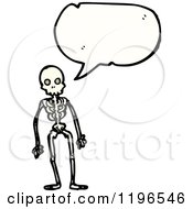 Cartoon Of A Skeleton Speaking Royalty Free Vector Illustration