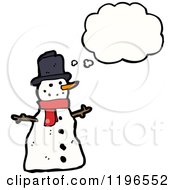 Poster, Art Print Of Snowman Thinking