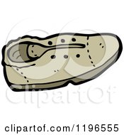 Cartoon Of A Leather Shoe Royalty Free Vector Illustration