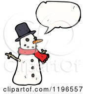 Poster, Art Print Of Snowman Speaking