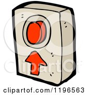 Cartoon Of A Red On And Off Button Royalty Free Vector Illustration