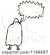 Poster, Art Print Of Person In A Ghost Costume Speaking