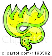 Cartoon Of A Fire Design Element Royalty Free Vector Illustration by lineartestpilot