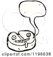Cartoon Of A Flathead Screw Speaking Royalty Free Vector Illustration by lineartestpilot