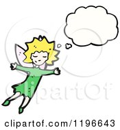 Cartoon Of A Fairy Speaking Royalty Free Vector Illustration by lineartestpilot