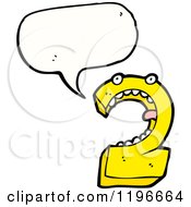 Cartoon Of A Number 2 Speaking Royalty Free Vector Illustration