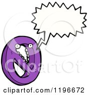 Cartoon Of A Number 0 Speaking Royalty Free Vector Illustration by lineartestpilot