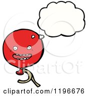 Cartoon Of A Balloon Thinking Royalty Free Vector Illustration by lineartestpilot