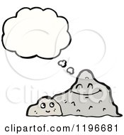 Cartoon Of A Rock Royalty Free Vector Illustration