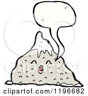 Cartoon Of A Rock Speaking Royalty Free Vector Illustration