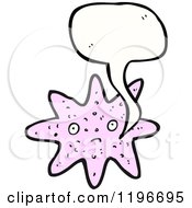 Cartoon Of Star Fish Speaking Royalty Free Vector Illustration by lineartestpilot