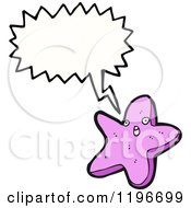 Cartoon Of Star Fish Speaking Royalty Free Vector Illustration